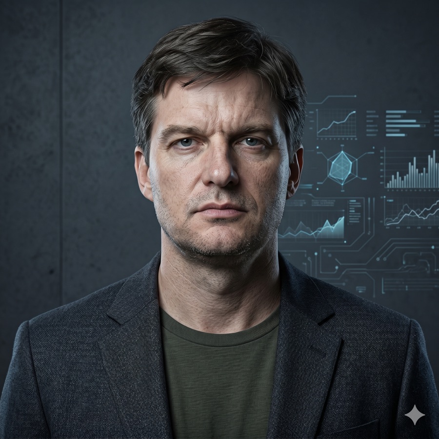 Michael Burry AI advisor persona portrait